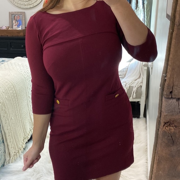 Vince Camuto Merlot color dress size 6 - Picture 4 of 10